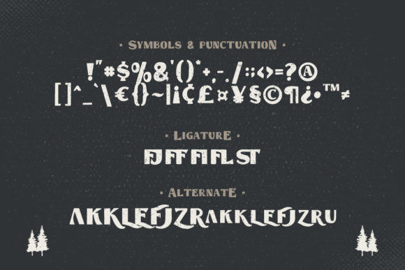 Hastag Vintage Font PNG with transparent background - Preview 2