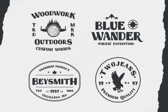 Hastag Vintage Font PNG with transparent background - Preview 3