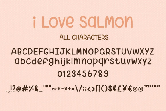 I Love Salmon Font - Preview 6