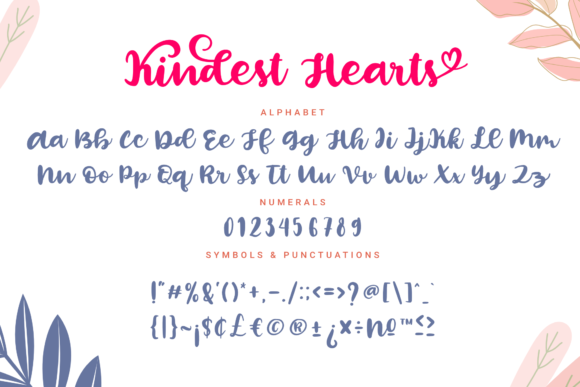 Kindest Hearts Font PNG with transparent background - Preview 2
