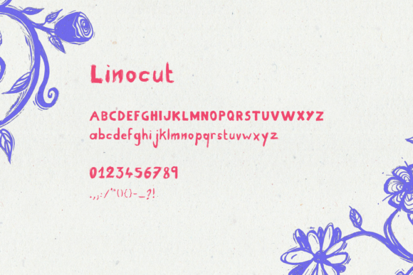 Linocut Font PNG with transparent background - Preview 1