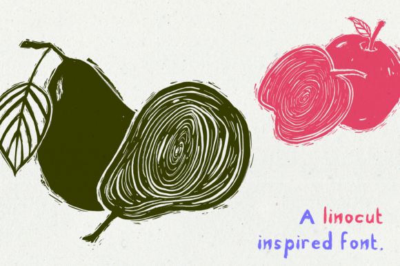 Linocut Font PNG with transparent background - Preview 2