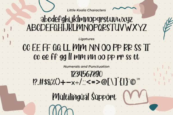 Little Koala Font PNG with transparent background - Preview 6