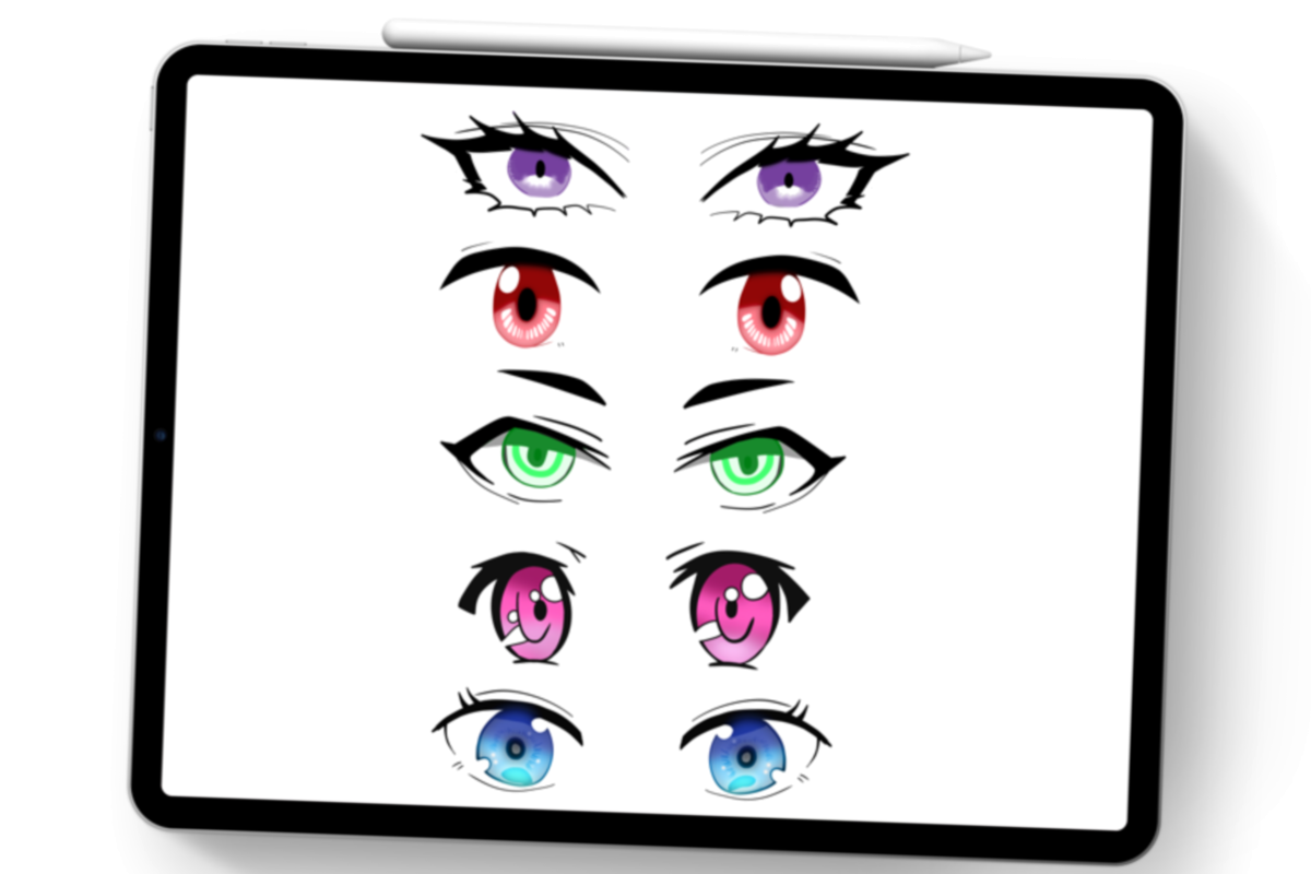 Manga Eyes Procreate Brush Stamps - photo 4