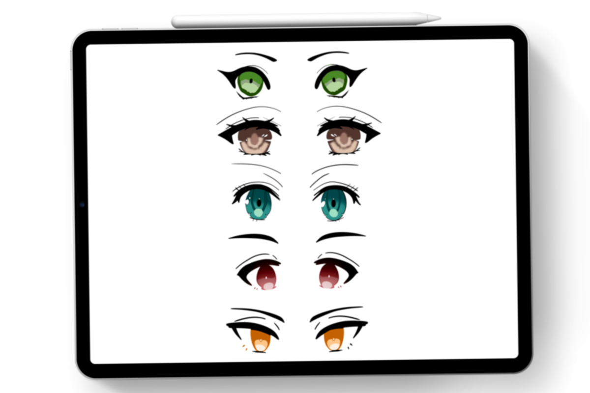 Manga Eyes Procreate Brush Stamps - photo 5
