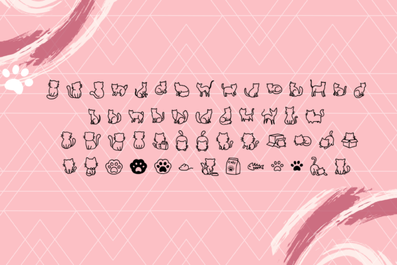 Meows Nepil Font PNG with transparent background - Preview 2