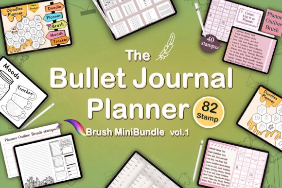 MiniBundle Planner Brush Stamp Procreate