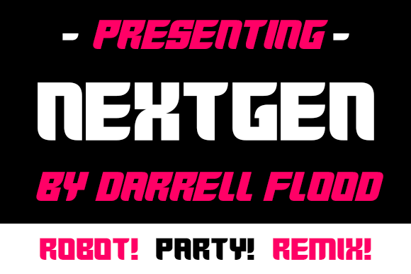 Nextgen Font PNG with transparent background - Preview 1