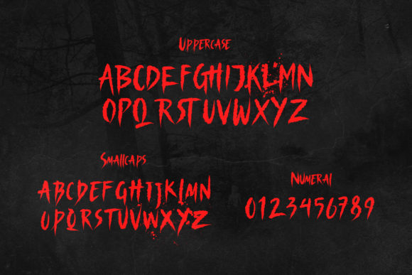 Nightscary Font PNG with transparent background - Preview 1