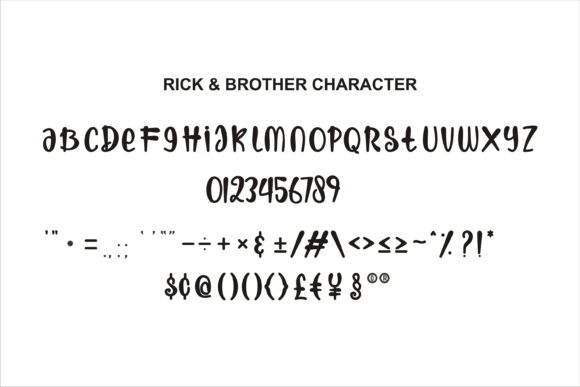 Rick & Brother Font PNG with transparent background - Preview 6