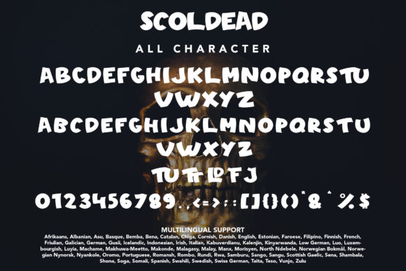 Scoldead Font PNG with transparent background - Preview 6