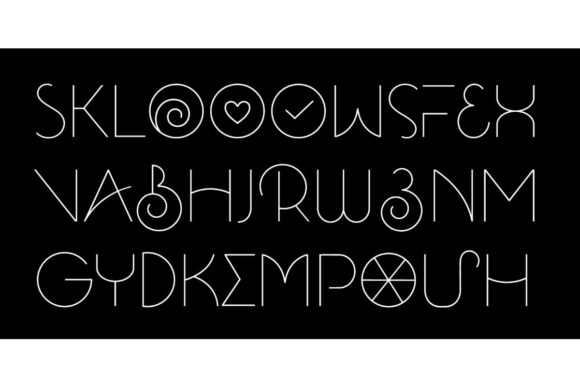 Sklow Font PNG with transparent background - Preview 1