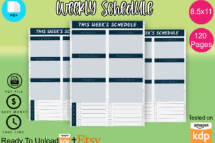 Weekly Schedule Planner KDP Interior Graphic by Funnyarti · Creative ...