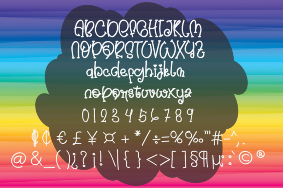 Beautiful Rainbow Font - Preview 1