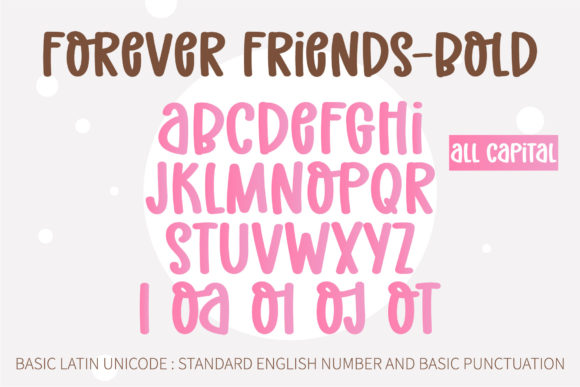 Forever Friends Font PNG with transparent background - Preview 3