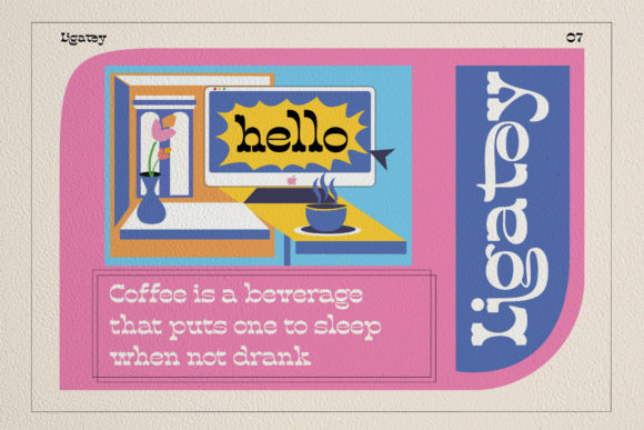 Ligatoy Font PNG with transparent background - Preview 1