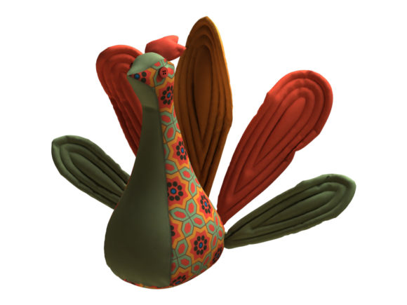 Peacock Plush Pattern + Resizing
