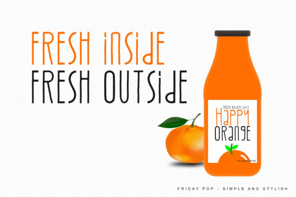 Friday Pop Font PNG with transparent background - Preview 1