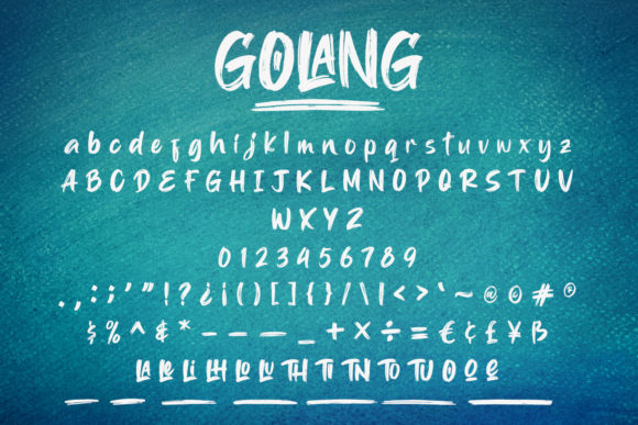 Golang Font - Preview 6