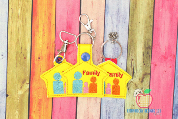Happy Family Keyfob Keychain ITH