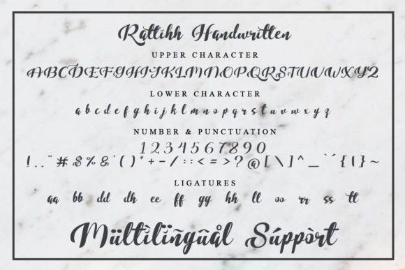 Rattihh Script Font PNG with transparent background - Preview 5