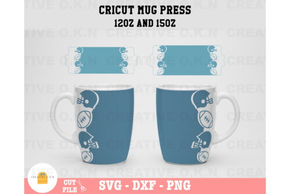 Football Cricut Mug Press Svg Sport Mug Graphics