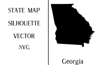 Georgia State Map Silhouette Svg