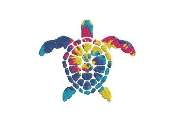 Hawaiian Tie Dye Sea Turtle
