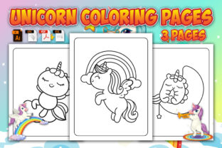 Unique Unicorn Coloring Pages Graphic by Anna Design · Creative Fabrica
