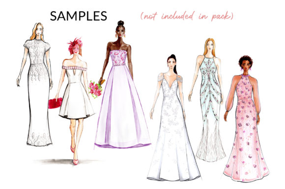 white christmas dresses FREE ! Dress form mannequin template for fashion design sketching – The  Croquis Studio