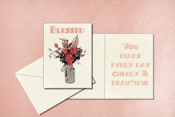Floral Stitch Block Font - Preview 1