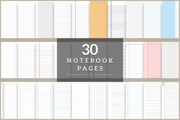 Printable Notebook Paper 35 Pages