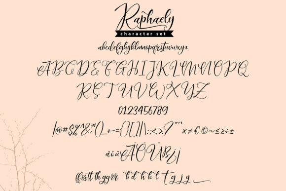 Raphaely Font PNG with transparent background - Preview 5