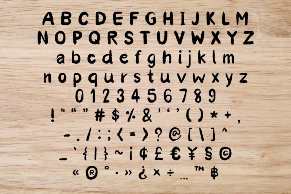 Rough Road Font PNG with transparent background - Preview 1