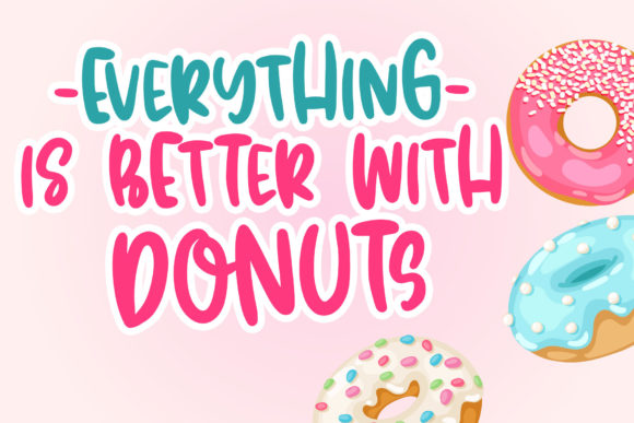 Baby Donuts Font PNG with transparent background - Preview 1