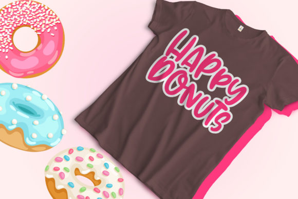 Baby Donuts Font PNG with transparent background - Preview 2