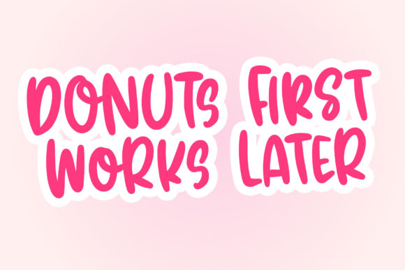 Baby Donuts Font PNG with transparent background - Preview 3