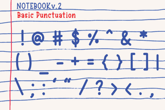 Notebook V.2 Font PNG with transparent background - Preview 4