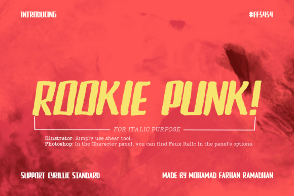 Rookie Punk Font PNG with transparent background - Preview 1