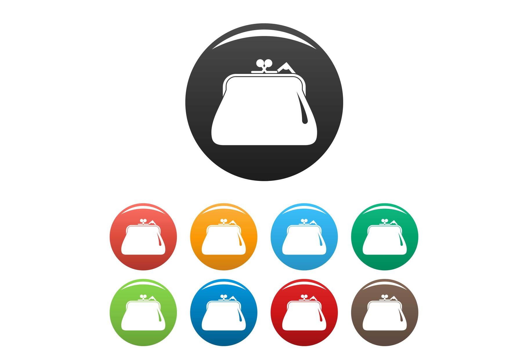 Purse Retro Icons Set Color Vector Graphic by anatolir56 · Creative Fabrica
