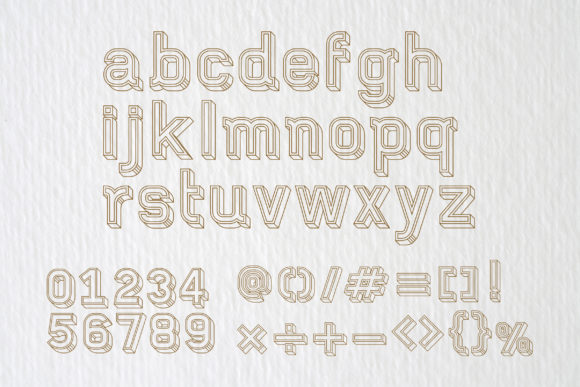 3d Retro Font - Preview 4