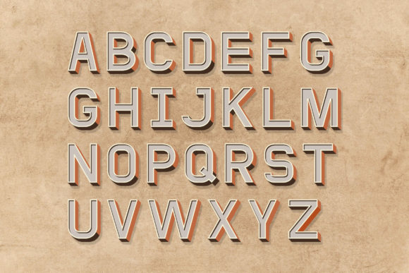 3d Retro Font - Preview 6