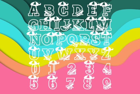 Enjoy Summer Trio Font PNG with transparent background - Preview 2