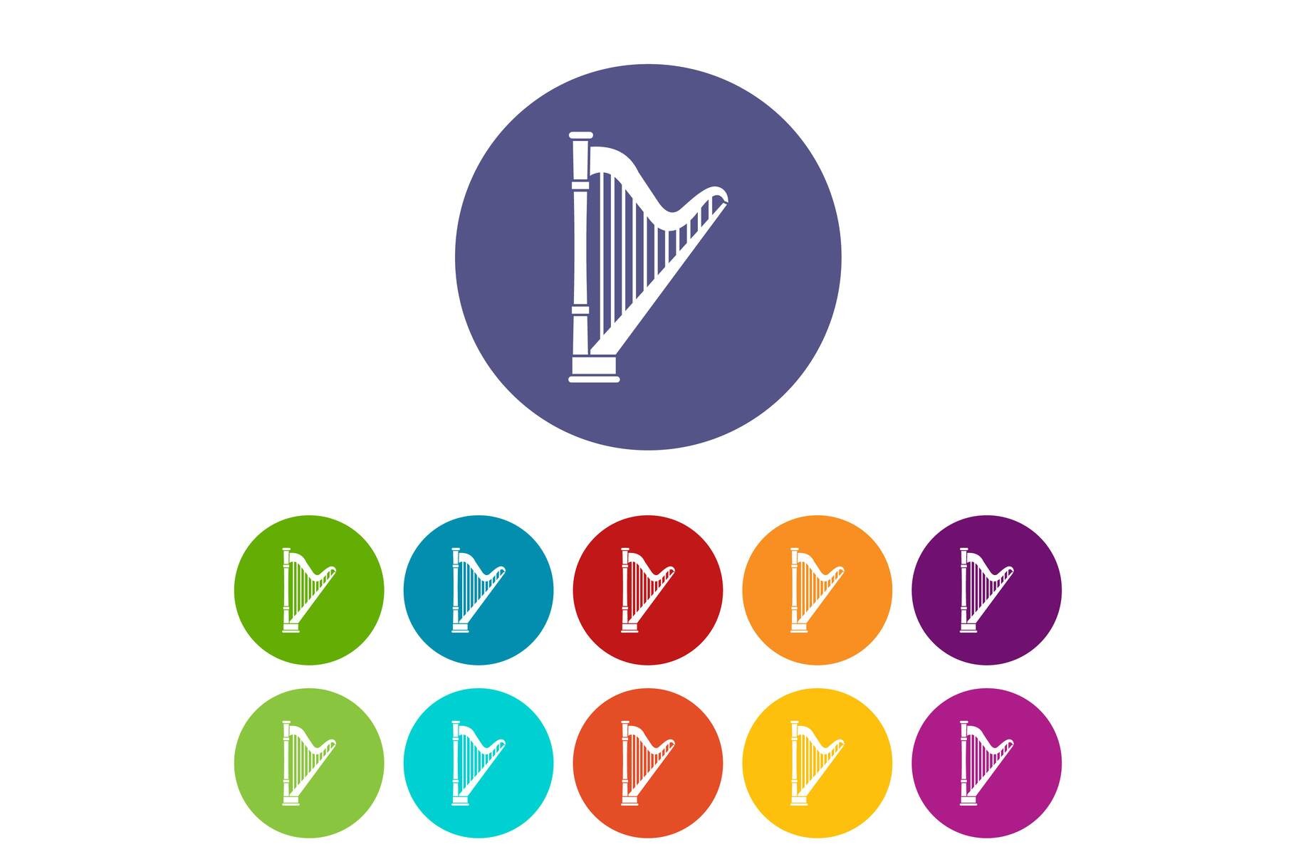 Harp Set Icons Graphic by ylivdesign · Creative Fabrica
