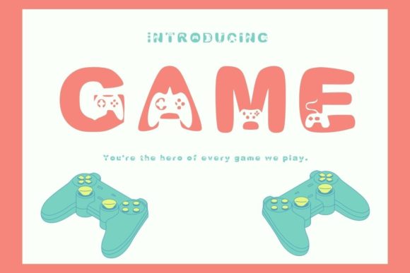 Play Game Font PNG with transparent background - Preview 3