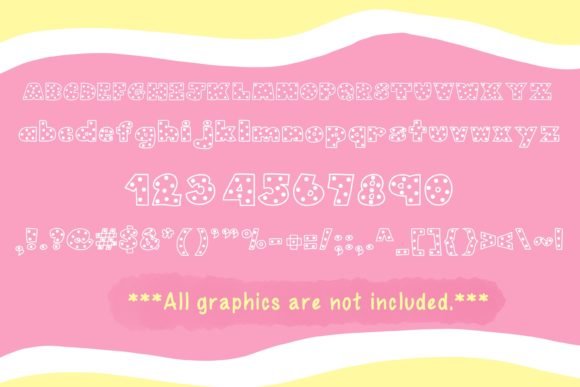Polka Dot Chubbily Font PNG with transparent background - Preview 1