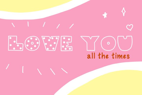 Polka Dot Chubbily Font PNG with transparent background - Preview 2