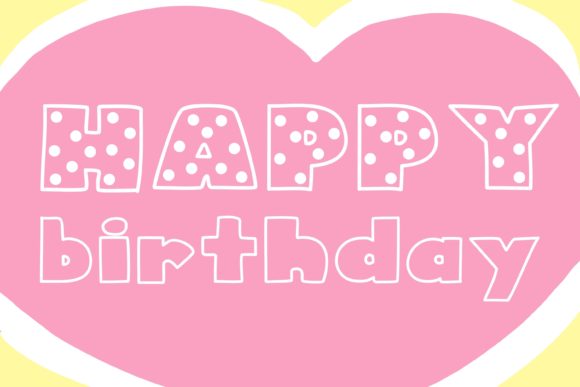 Polka Dot Chubbily Font PNG with transparent background - Preview 3