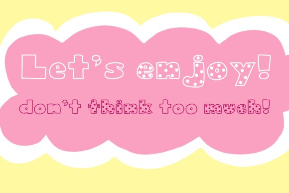 Polka Dot Chubbily Font PNG with transparent background - Preview 4