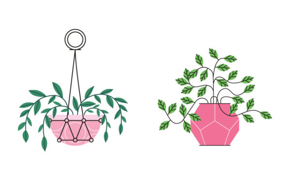 Pretty Ornamental Plant Icon Graphic by w.k.d.studio95  Creative Fabrica